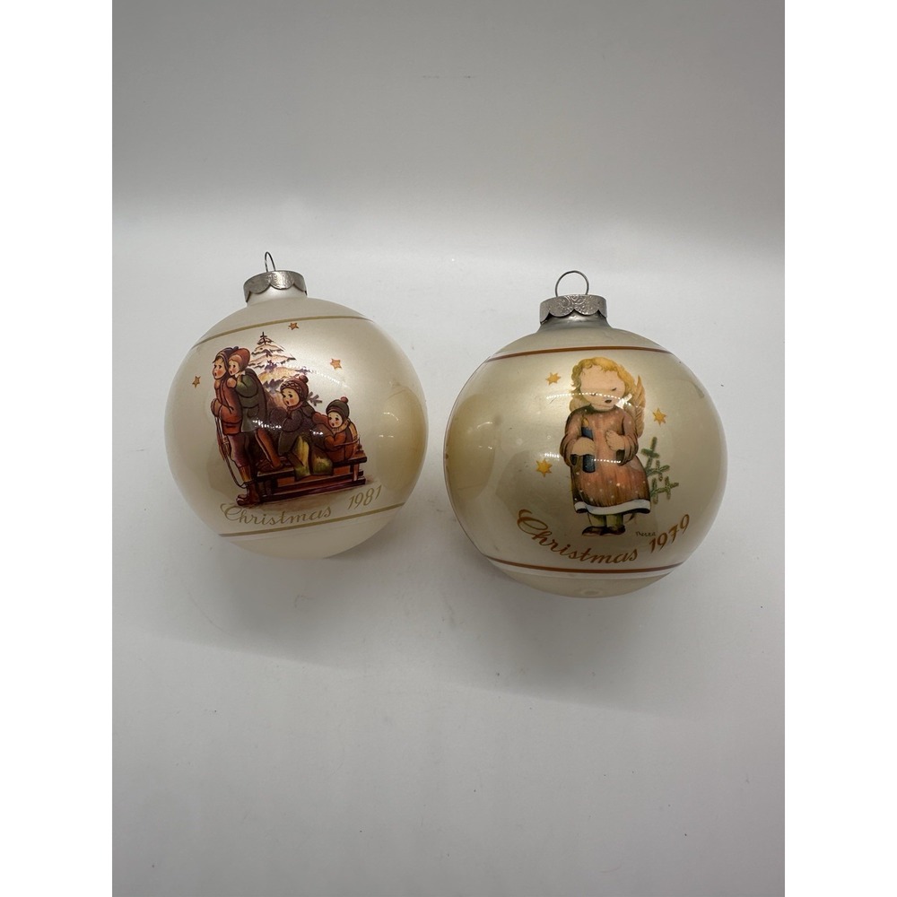 Schmid Berta Hummel Christmas Ball Ornaments 1979 &‎ 1981 Angel Children